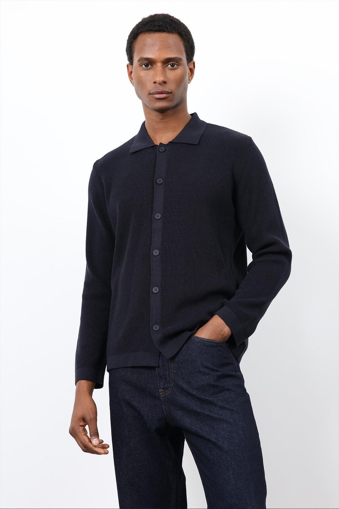 ANT Antioch Blue Fine Knit Men's Cardigan - Shostka