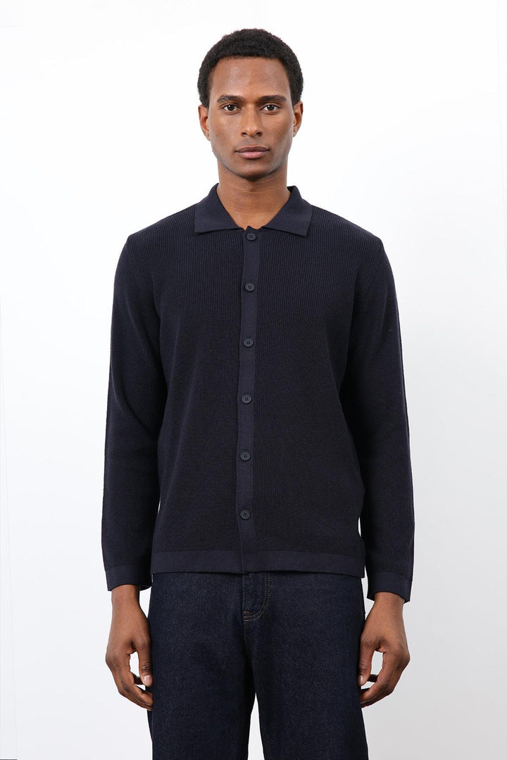 ANT Antioch Blue Fine Knit Men's Cardigan - Shostka