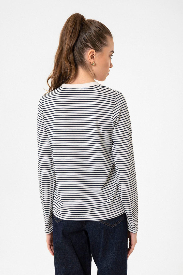 ANT Antioch Blue Striped Women's Seasonal Sweater - Reading