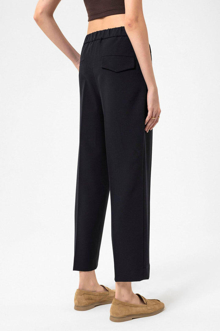 ANT Antioch Lacivert Kadın Yüksek Bel Straight Fit Kısa Pantolon - Millcreek