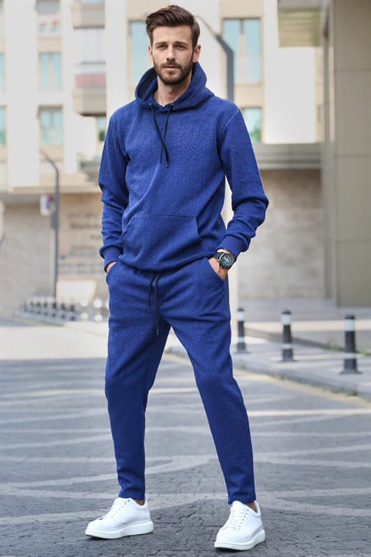 MDX Navy Blue Hooded Basic Tracksuit 5903 - Thornton Heath