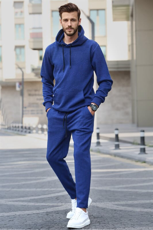 MDX Navy Blue Hooded Basic Tracksuit 5903 - Thornton Heath