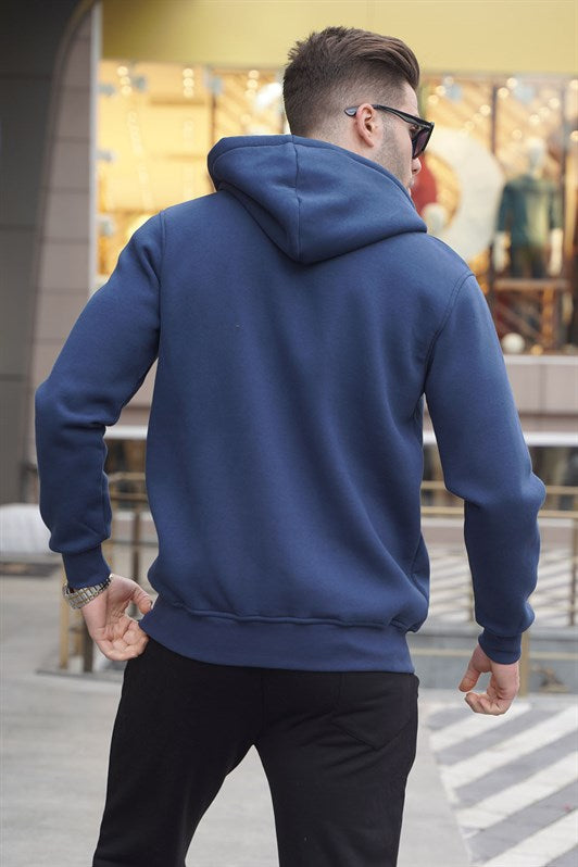 MDX Navy Blue Hooded Regular Fit Men's Sweatshirt 6033 - Columbia