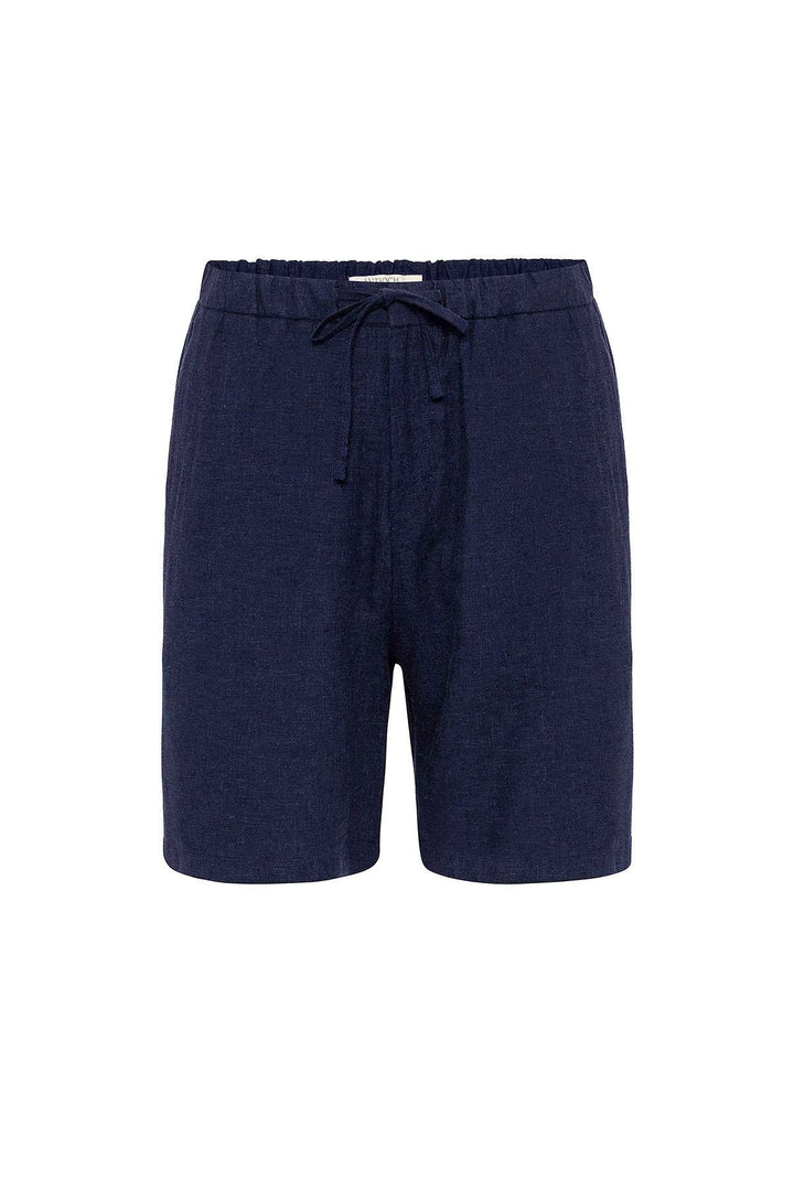 ANT Antioch Navy Linen Blend Men's Shorts - Stockport