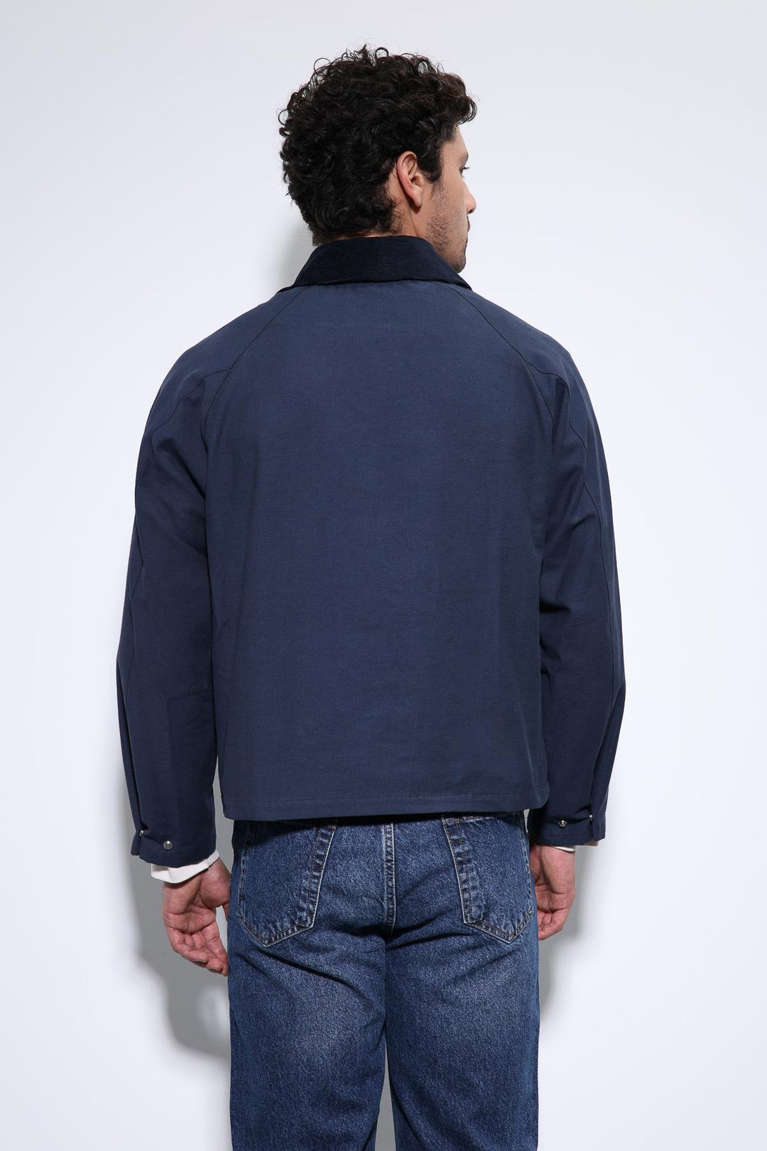 ANT Antioch Navy Blue Contrast Collar Men's Jacket - Peristéri