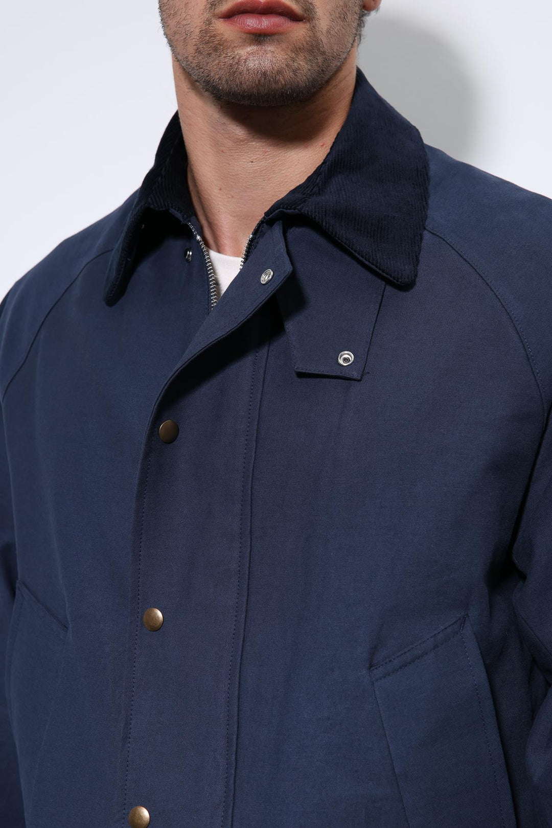 ANT Antioch Navy Blue Contrast Collar Men's Jacket - Peristéri