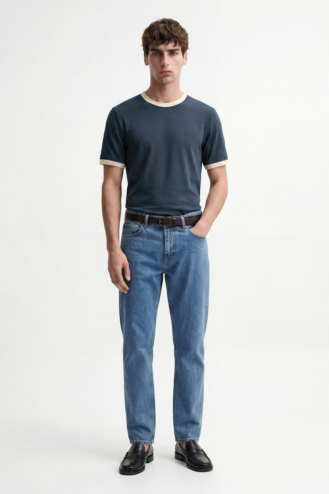 ANT Contrast Collar Men's T-Shirt - Santa Pola