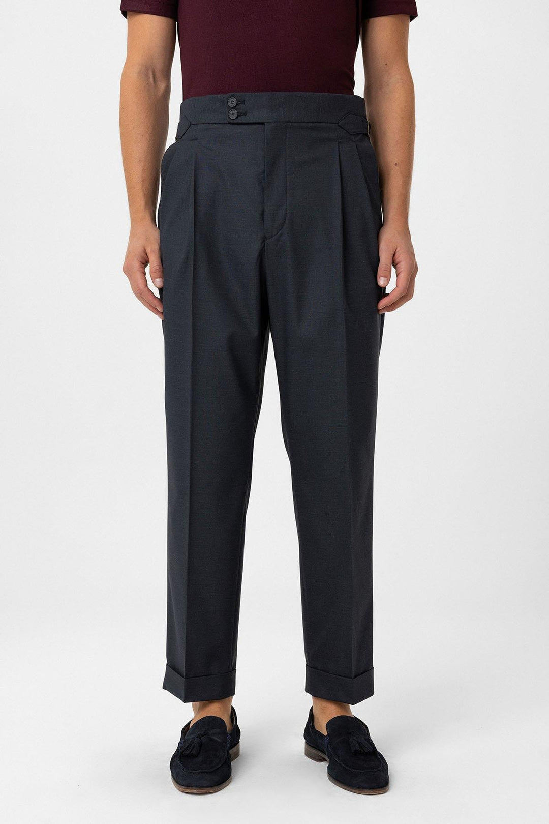 ANT Antioch Blue Double-Breasted Closure Italian Cut Men's Suit - Winnipeg