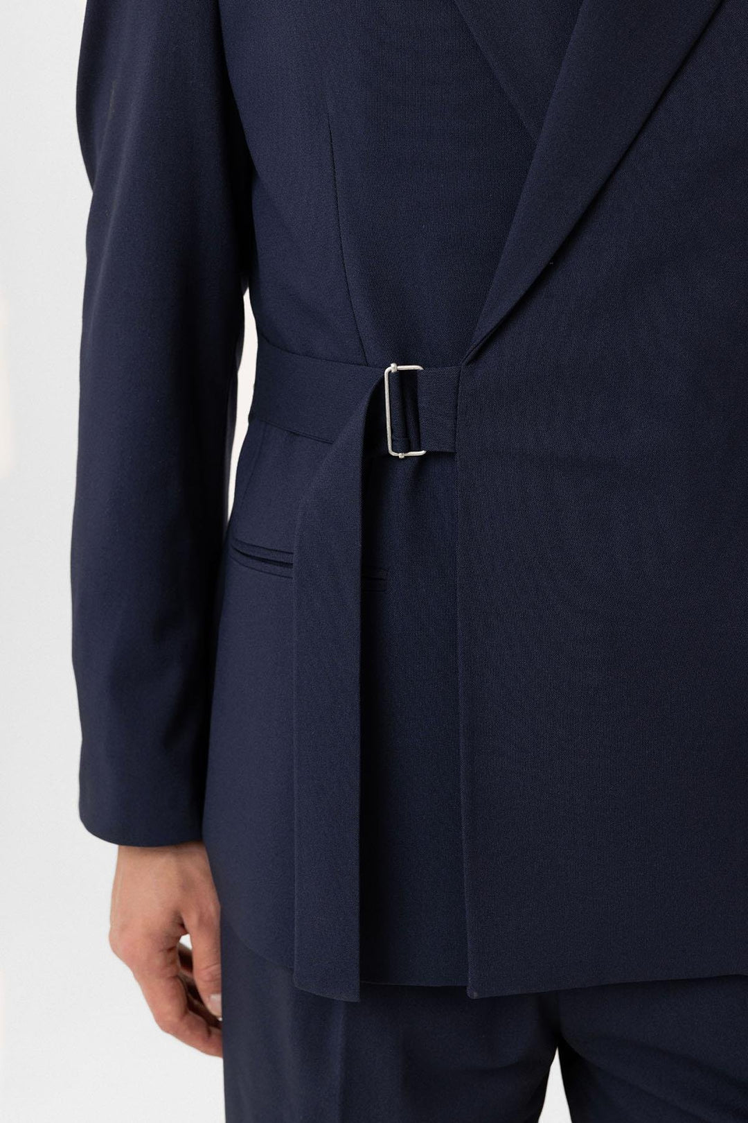ANT Antioch Blue Belted Relax Fit Men's Blazer Jacket - Garland