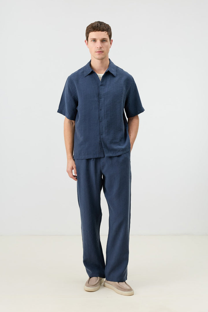 ANT Men's Shirt with Lyocell Blend and Hidden Buttons - La Rinconada