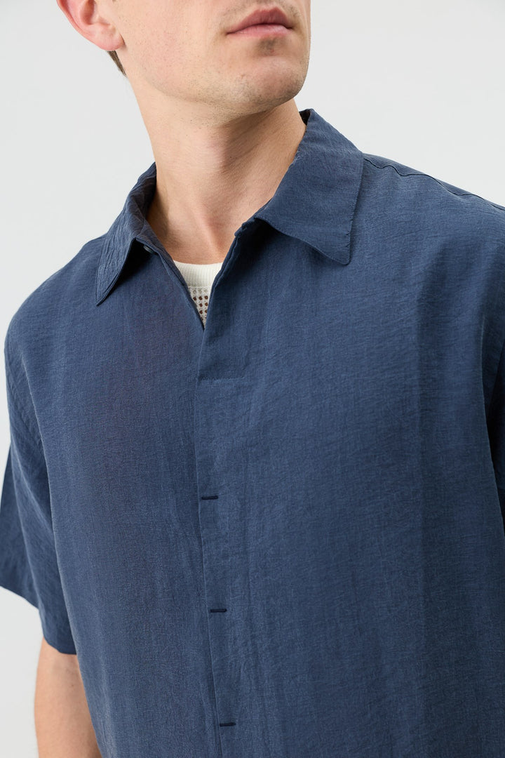 ANT Men's Shirt with Lyocell Blend and Hidden Buttons - La Rinconada