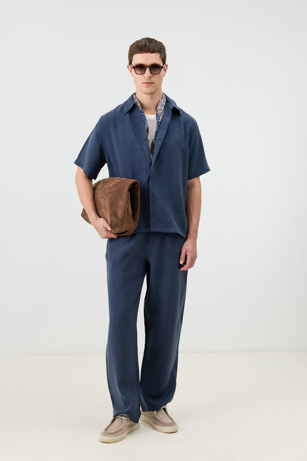 ANT Men's Shirt with Lyocell Blend and Hidden Buttons - La Rinconada