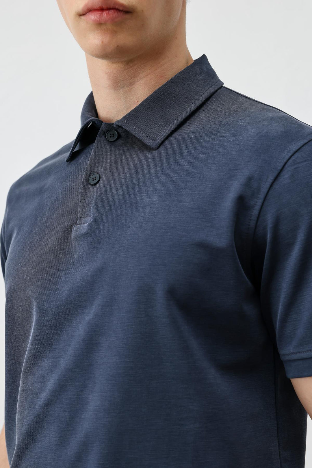 ANT Antioch Lacivert Lyocell Karışımlı Polo Yaka Erkek T-Shirt - Slutsk