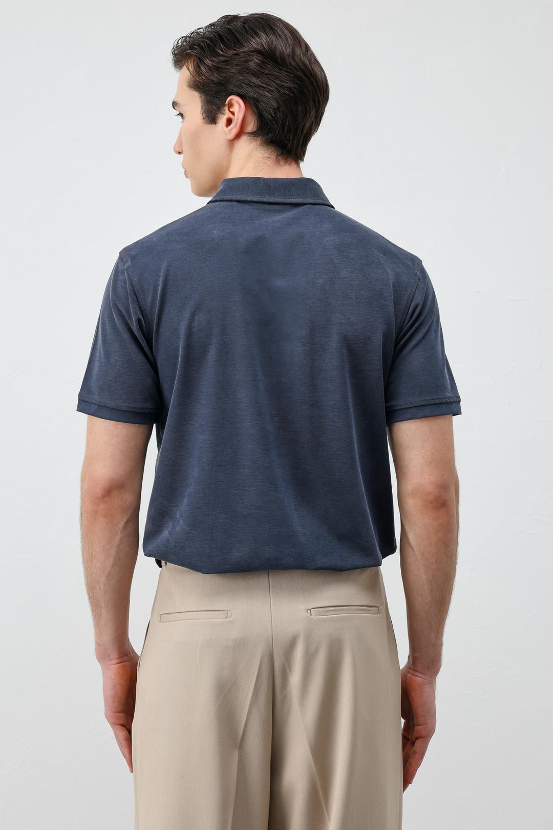 ANT Antioch Lacivert Lyocell Karışımlı Polo Yaka Erkek T-Shirt - Slutsk