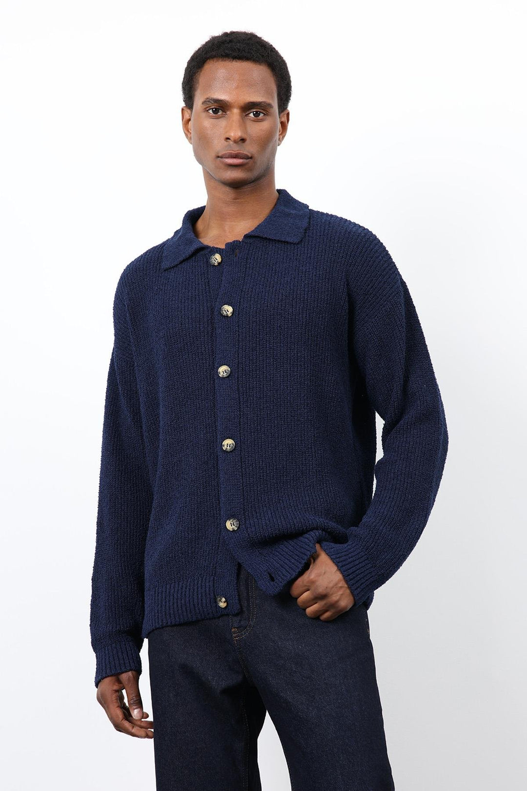 ANT Antioch Lacivert Örme Triko Erkek Hırka - Beaverton