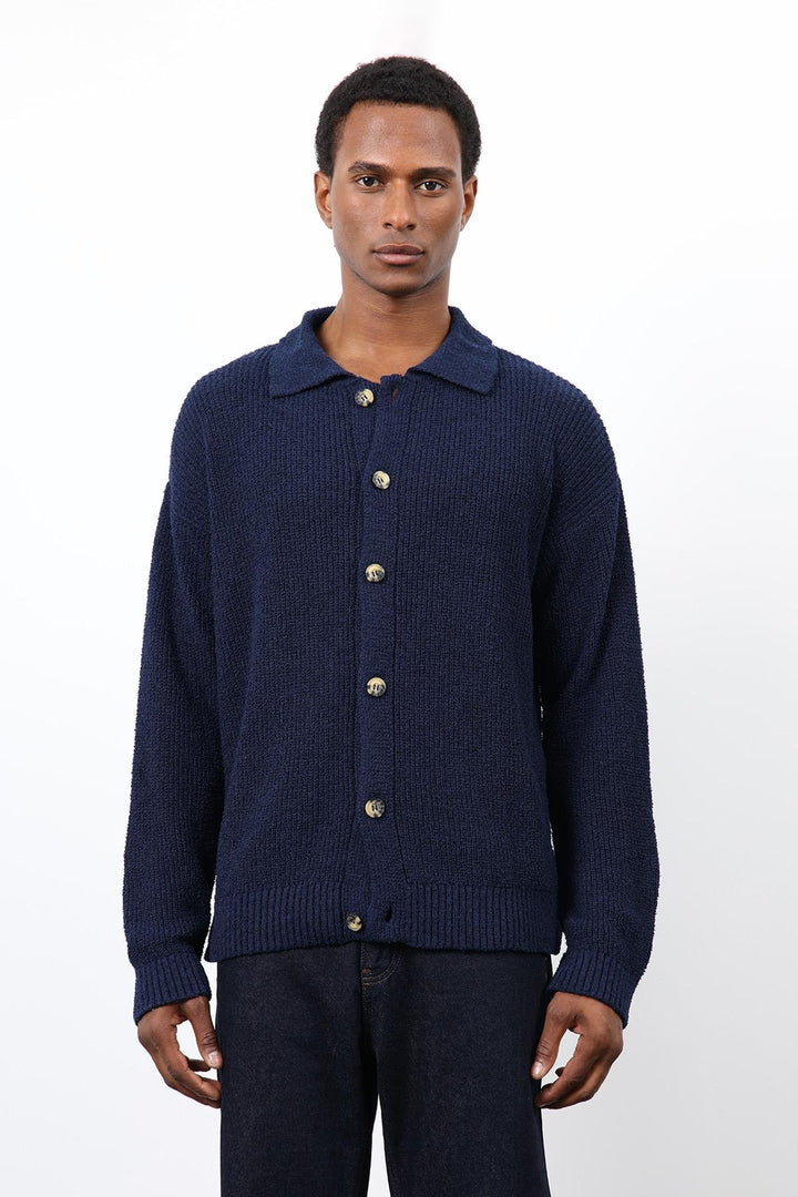 ANT Antioch Lacivert Örme Triko Erkek Hırka - Beaverton