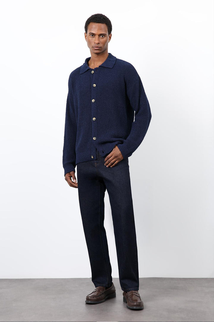 ANT Antioch Lacivert Örme Triko Erkek Hırka - Beaverton