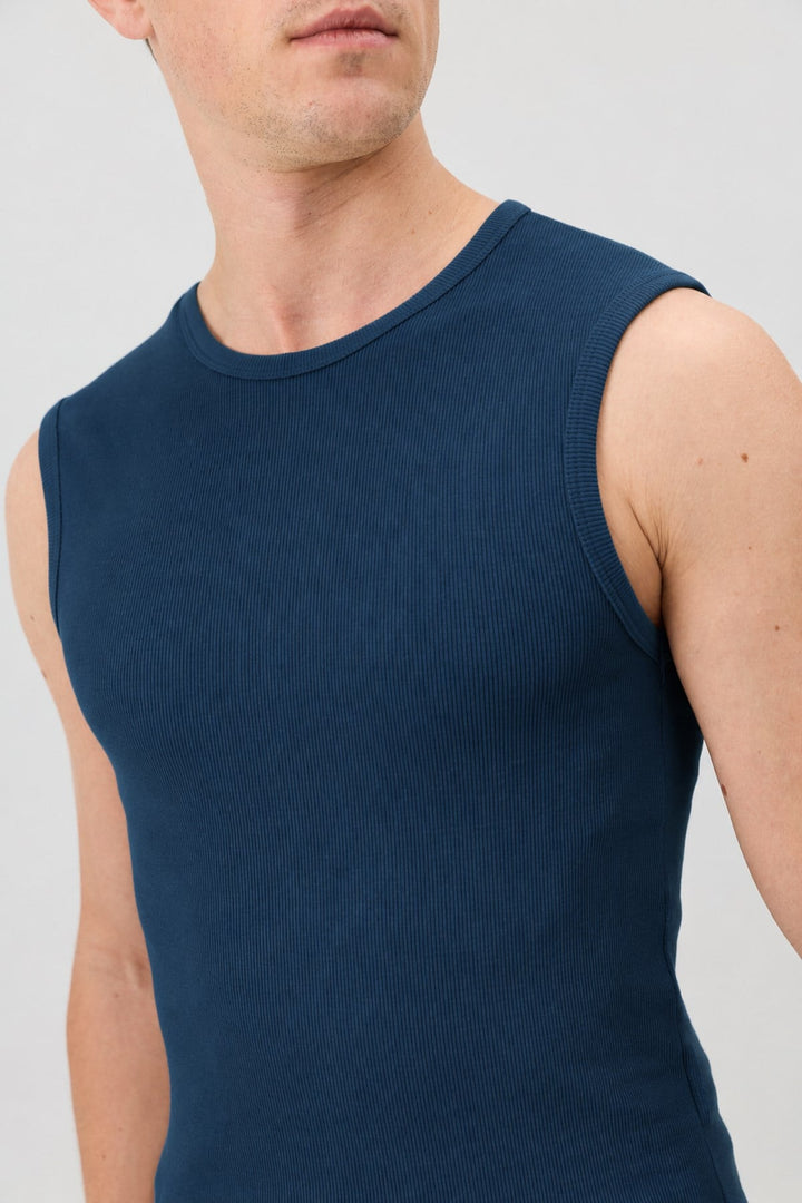 ANT Antioch Lacivert Pamuklu Kolsuz Erkek T-Shirt - Zaragoza