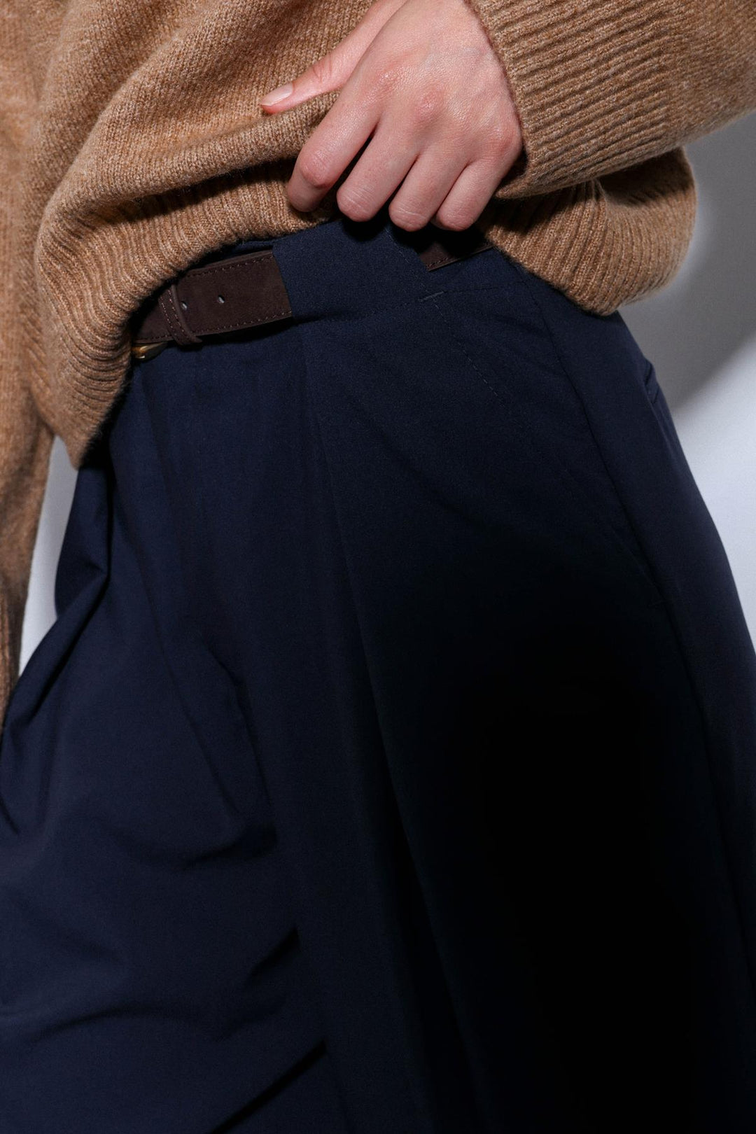 ANT Antioch Blue Pleated Wide Leg Women's Pants - Avellino