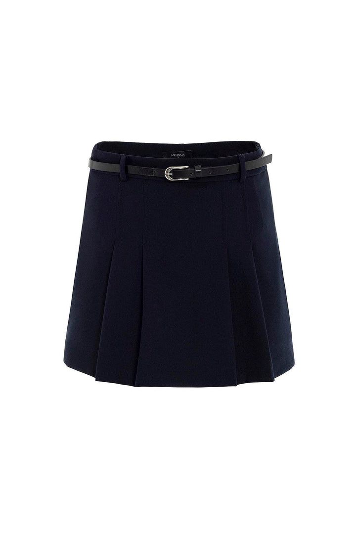 ANT Antioch Blue Pleated Women's Mini Skirt - Norman