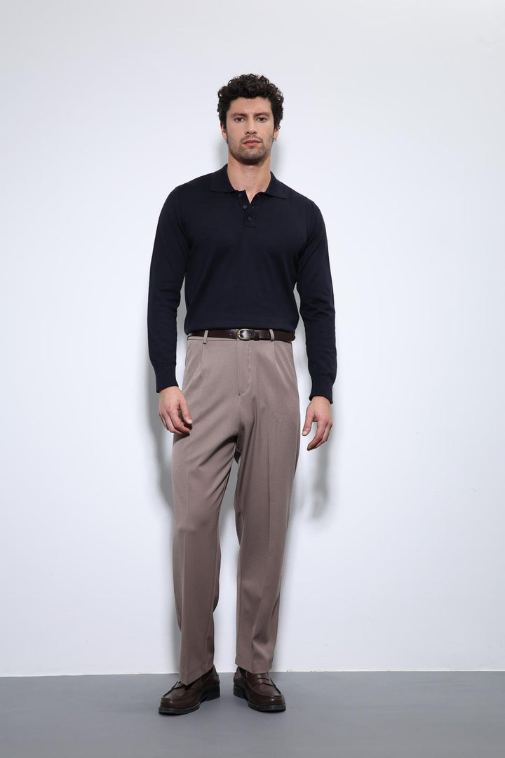 ANT Antioch Navy Blue Polo Neck Men's Sweater - Langford Station