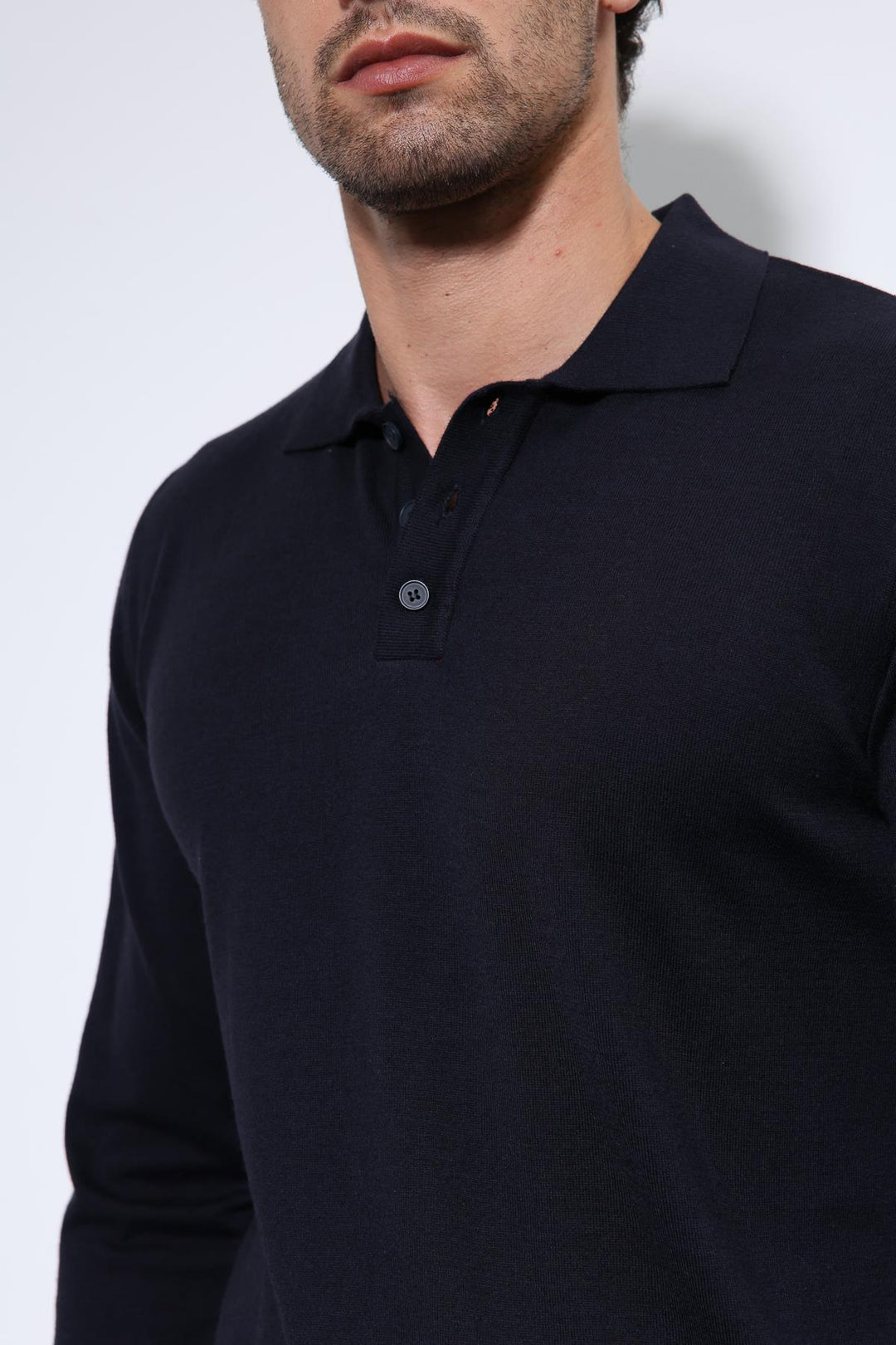 ANT Antioch Navy Blue Polo Neck Men's Sweater - Langford Station