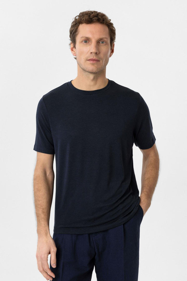 ANT Antioch Lacivert Regular Fit Basic Erkek T-Shirt - Pylaía