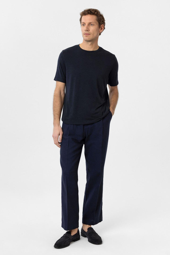 ANT Antioch Lacivert Regular Fit Basic Erkek T-Shirt - Pylaía