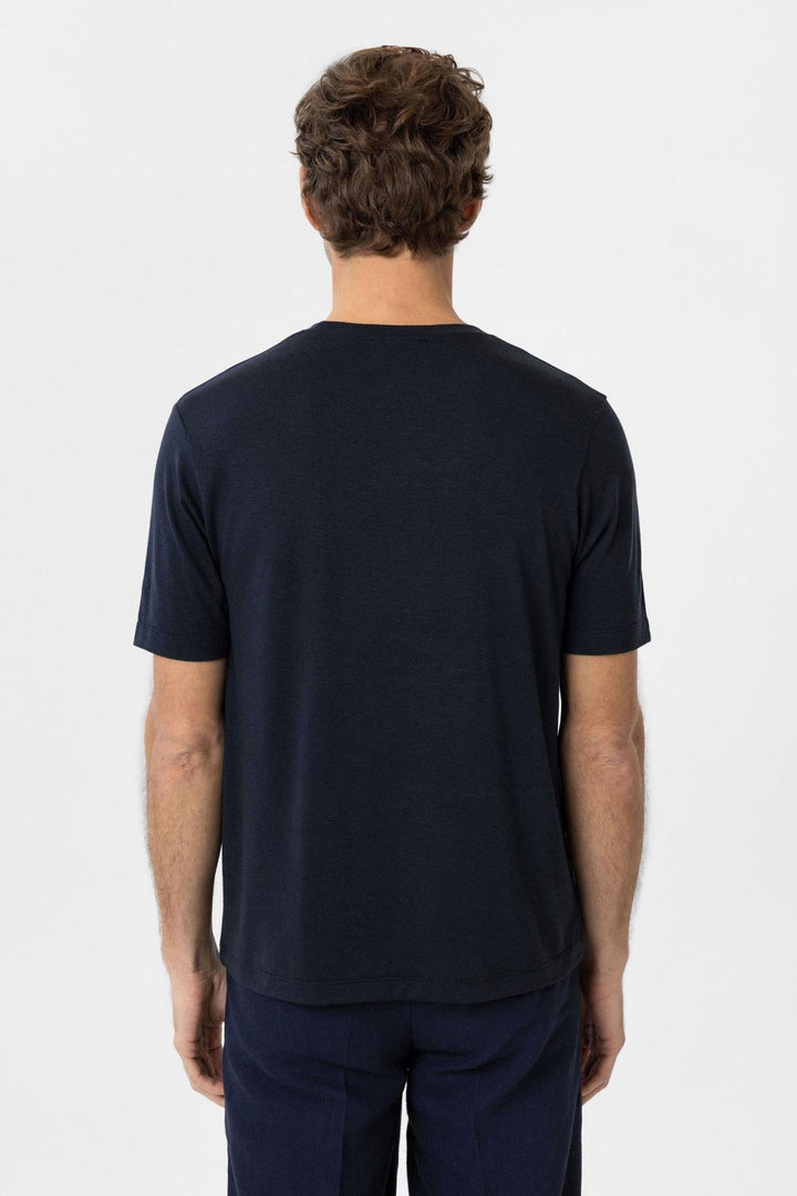 ANT Antioch Lacivert Regular Fit Basic Erkek T-Shirt - Pylaía