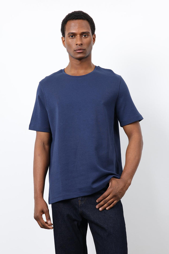 ANT Antioch Lacivert Regular Fit Basic Erkek T-Shirt - Ixtaczoquitlán