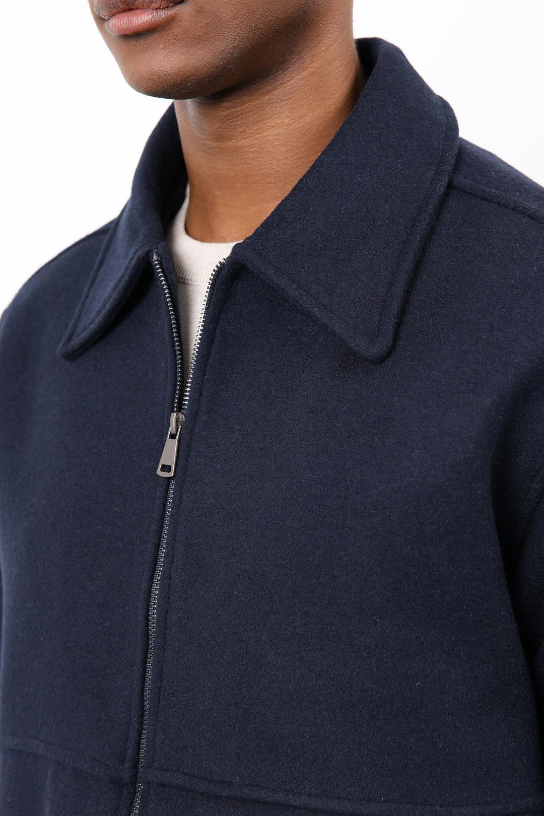 ANT Antioch Navy Regular Fit Textured Men's Coat - Lüdenscheid