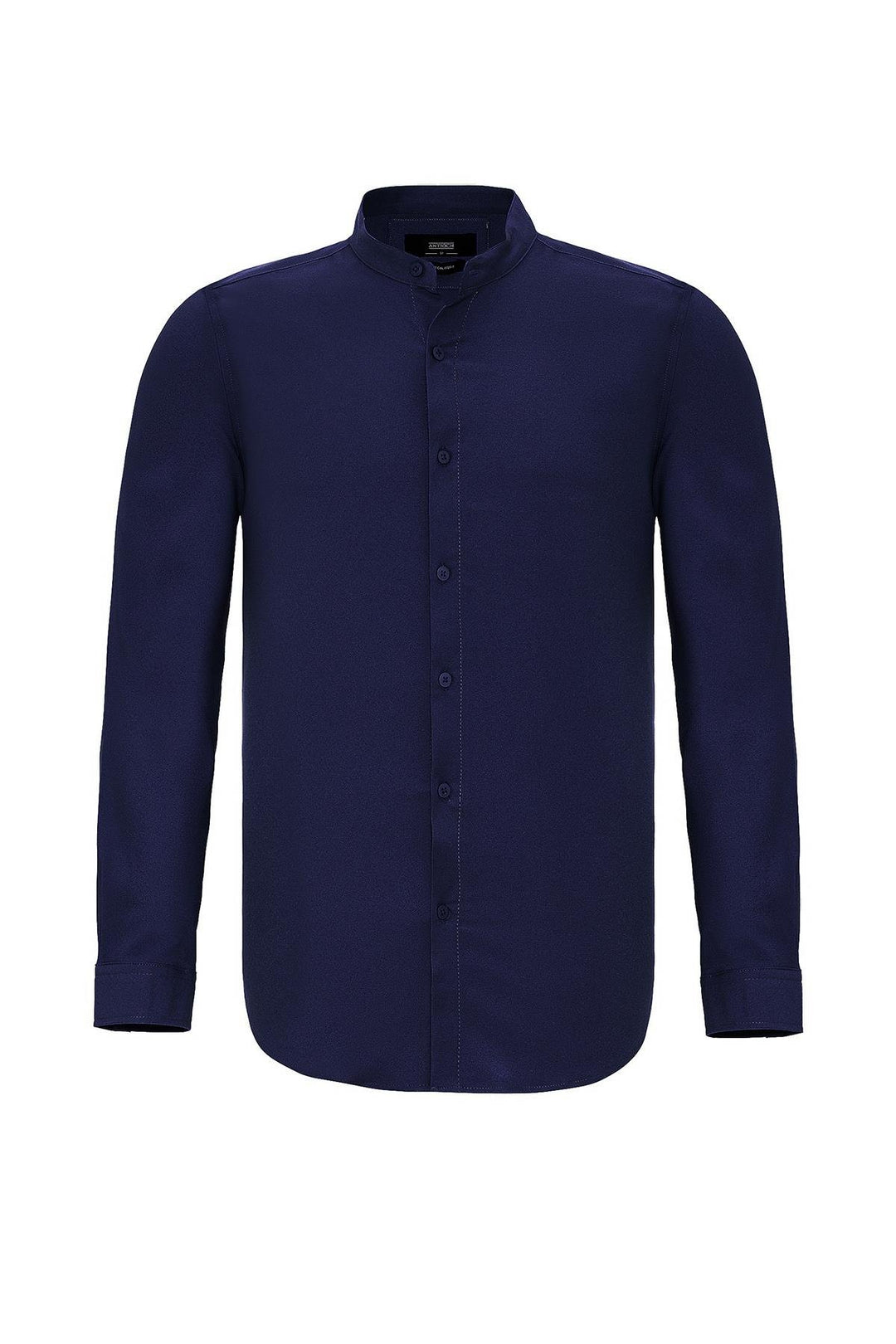 ANT Antioch Navy Regular Fit Mandarin Collar Men's Shirt - Pescara