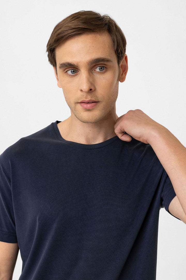 ANT Antioch Blue Regular Fit Modal Technical Fabric Men's T-Shirt - Focşani