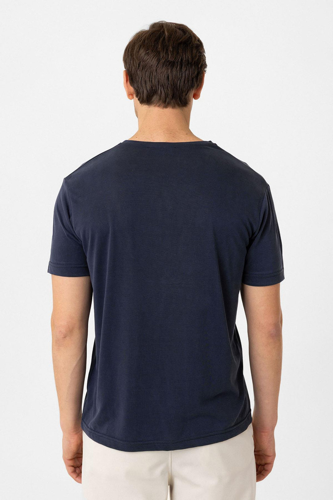 ANT Antioch Blue Regular Fit Modal Technical Fabric Men's T-Shirt - Kendale Lakes