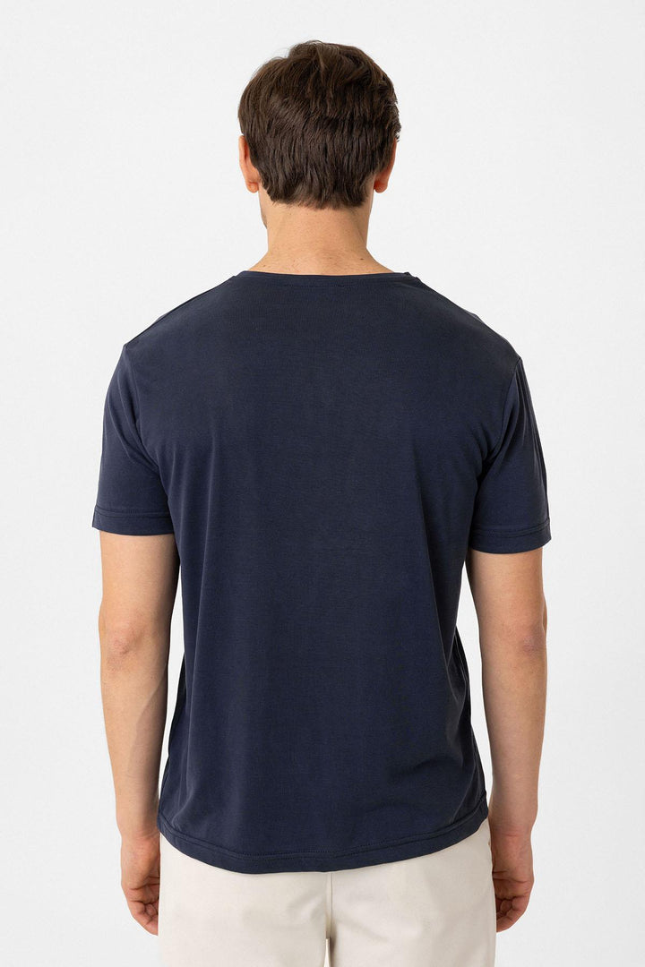 ANT Antioch Blue Regular Fit Modal Technical Fabric Men's T-Shirt - Kendale Lakes