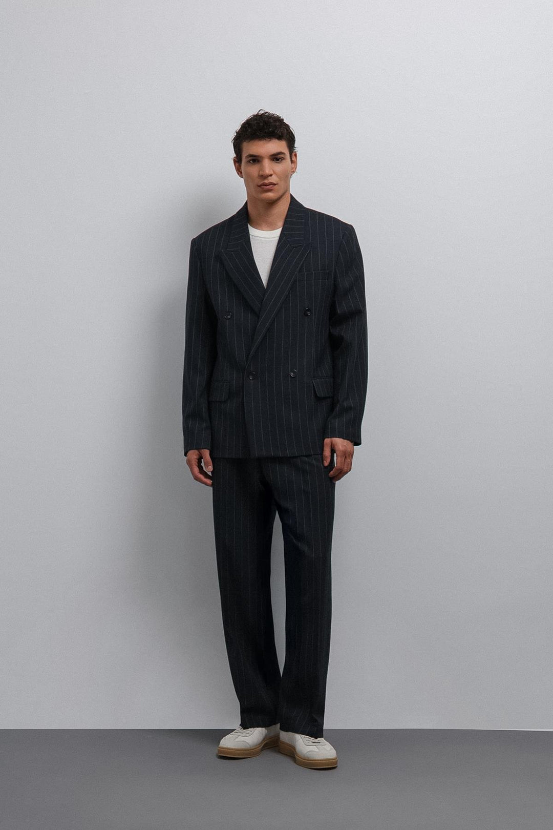 ANT Antioch Navy Blue Relax Fit Striped Men's Pants - Odessa