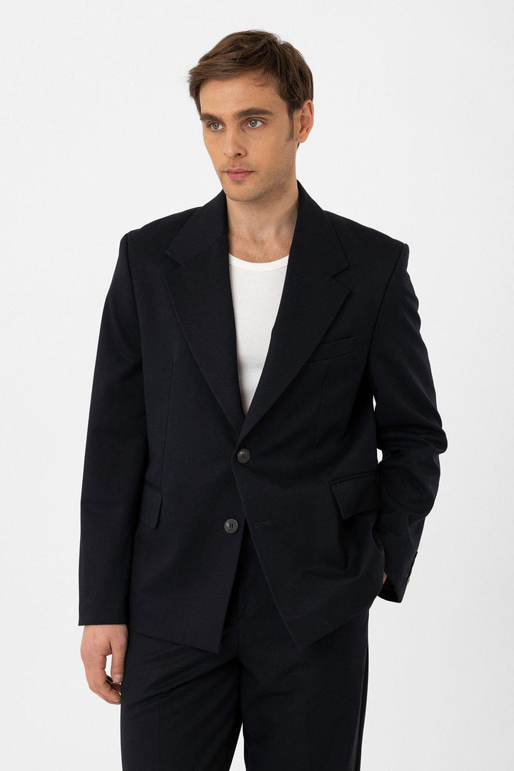 ANT Antioch Navy Relax Fit Men's Blazer Jacket - Palatine