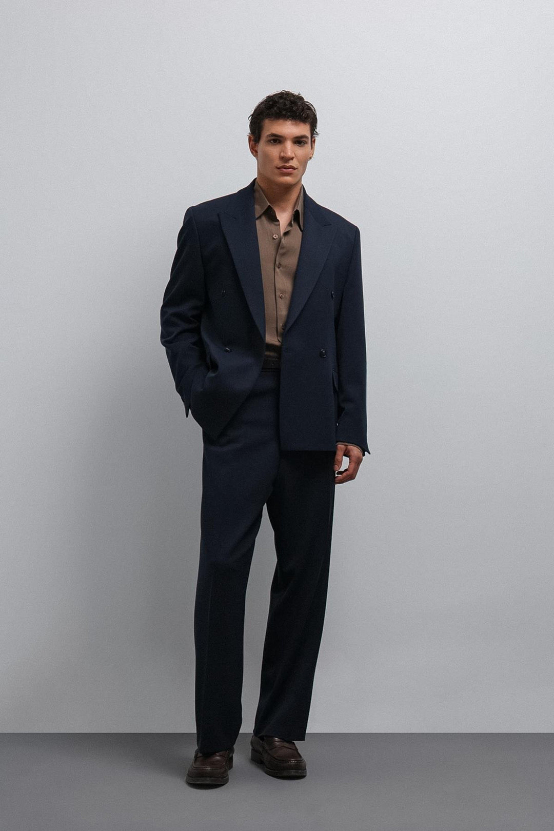 ANT Antioch Navy Relax Fit Wrap Men's Blazer Jacket - Mishawaka