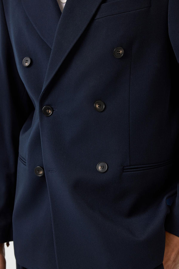 ANT Antioch Navy Relax Fit Wrap Men's Blazer Jacket - Halifax