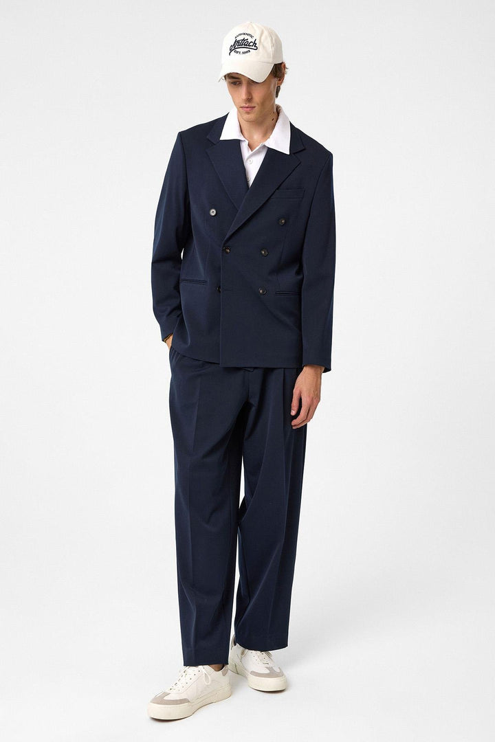 ANT Antioch Navy Relax Fit Wrap Men's Blazer Jacket - Halifax