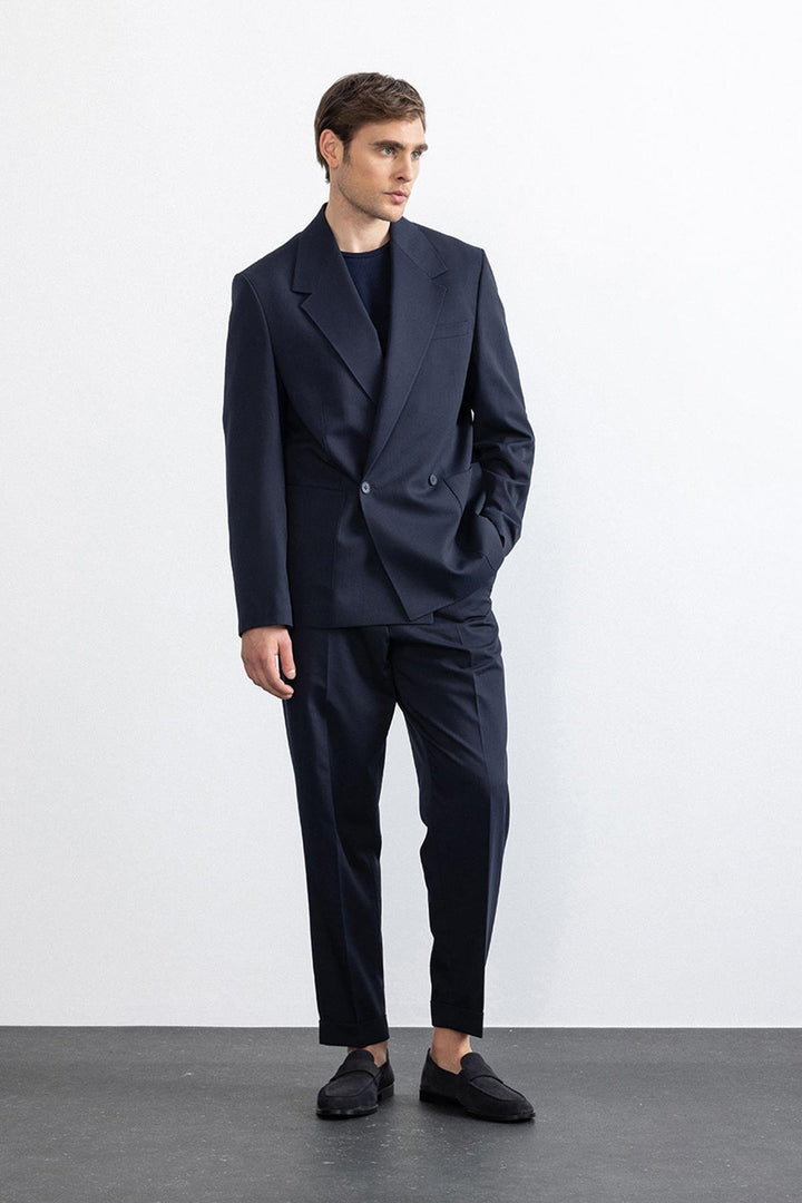 ANT Antioch Navy Relax Fit Wrap Closure Men's Technical Blazer Jacket - Cloppenburg