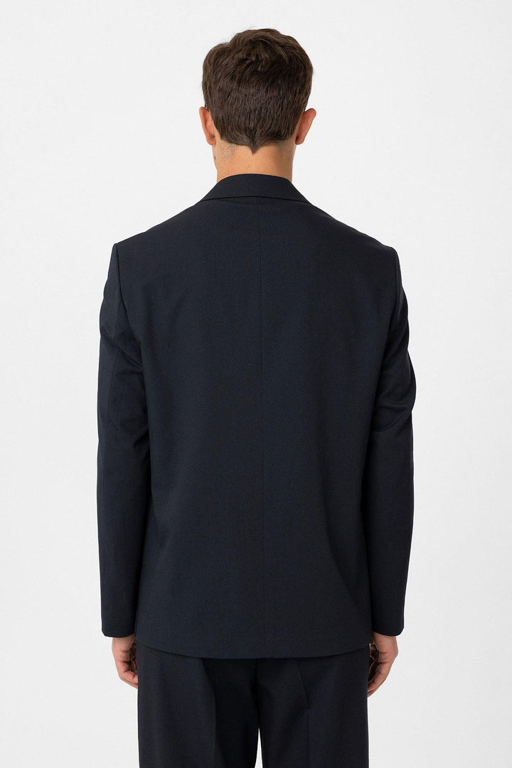 ANT Antioch Navy Relax Fit Wrap Closure Men's Technical Blazer Jacket - Cloppenburg