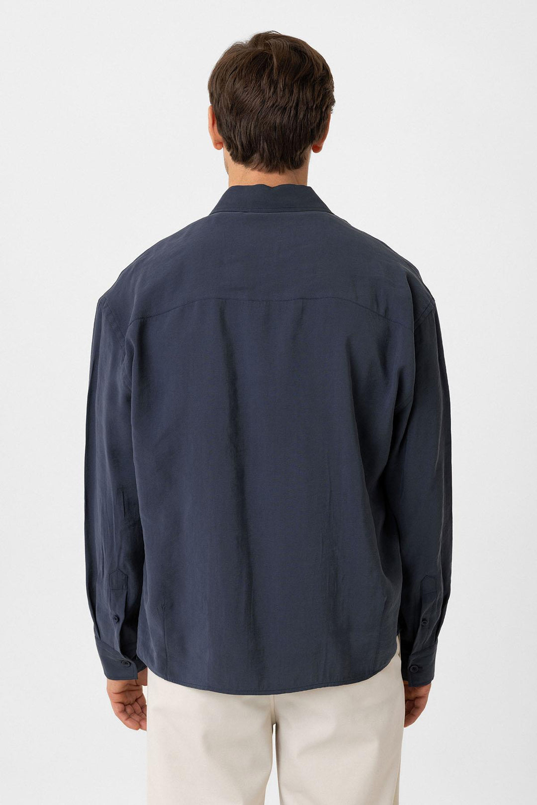 ANT Antioch Blue Relax Fit Modal Fabric Men's Shirt - Nichelino