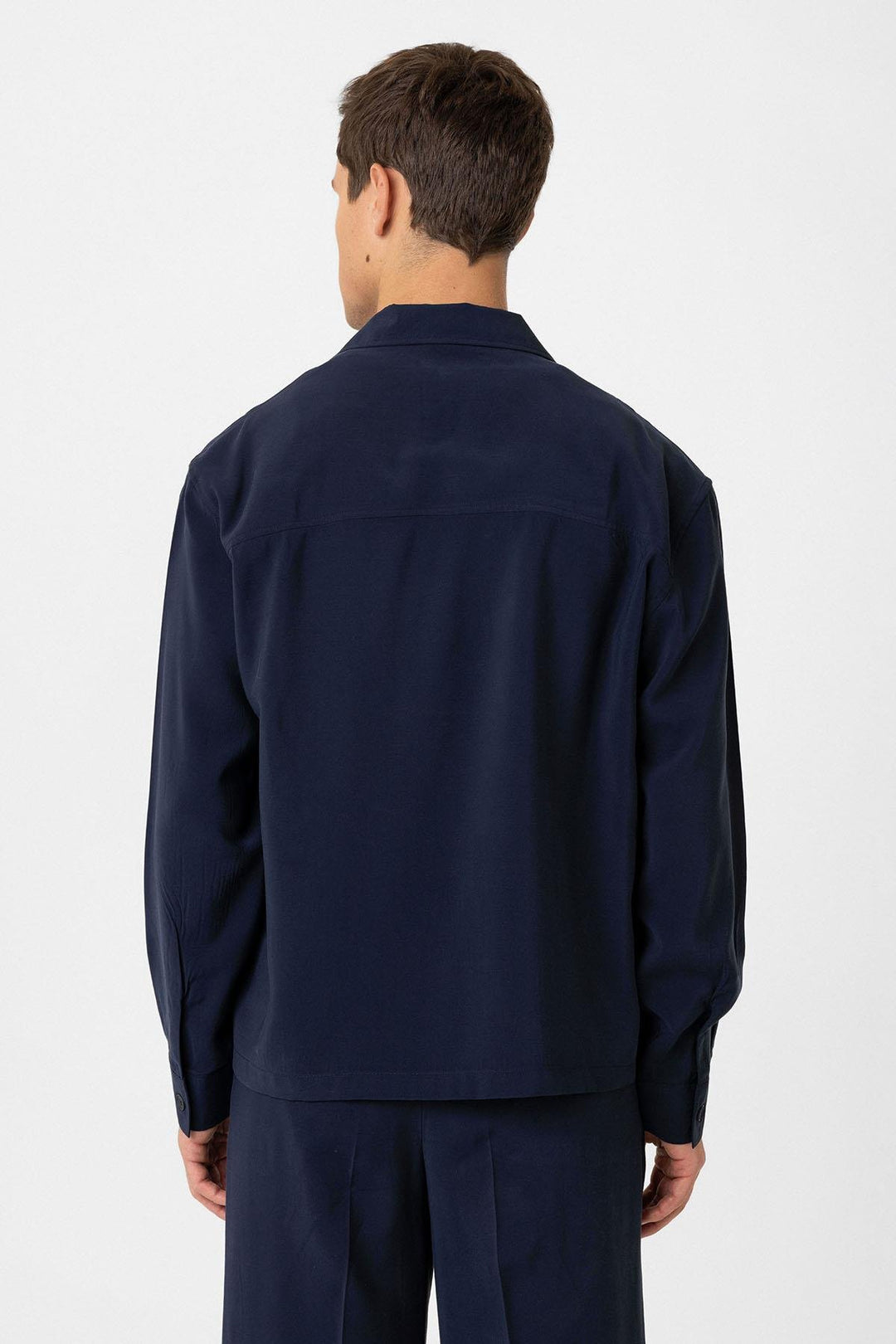 ANT Antioch Lacivert Relax Fit Modal Kumaş Erkek Gömlek - Bitonto