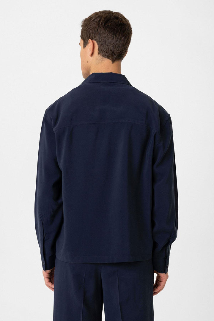 ANT Antioch Blue Relax Fit Modal Fabric Men's Shirt - Edgware
