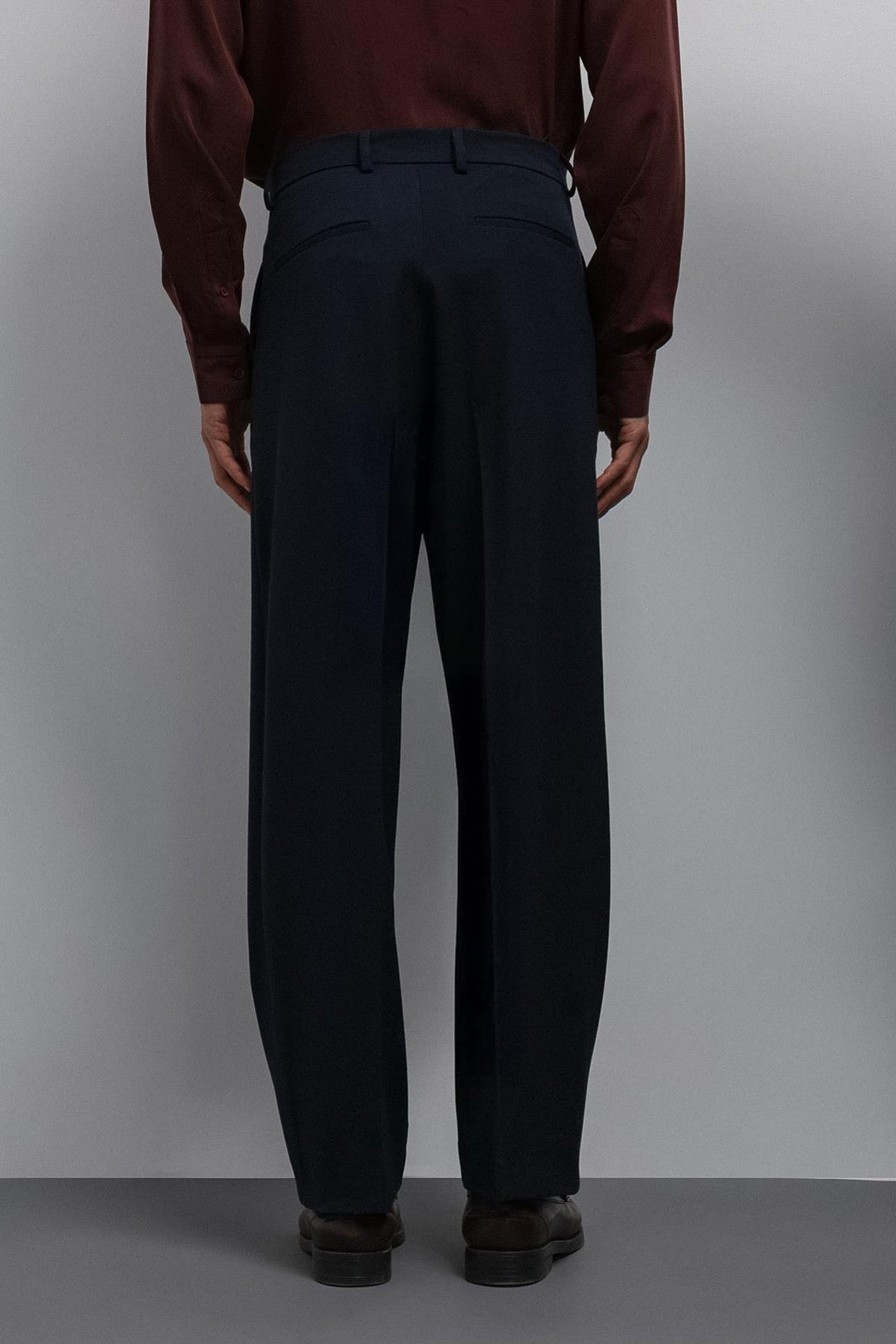 ANT Antioch Navy Blue Relax Fit Men's Pants with Cuffs - Mazarrón