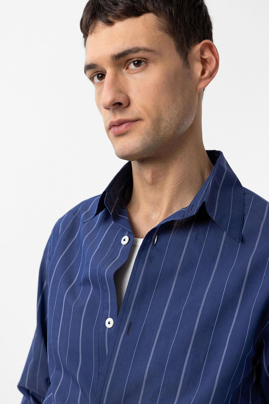 ANT Antioch Blue Relaxed Striped Men's Shirt - Bielefeld