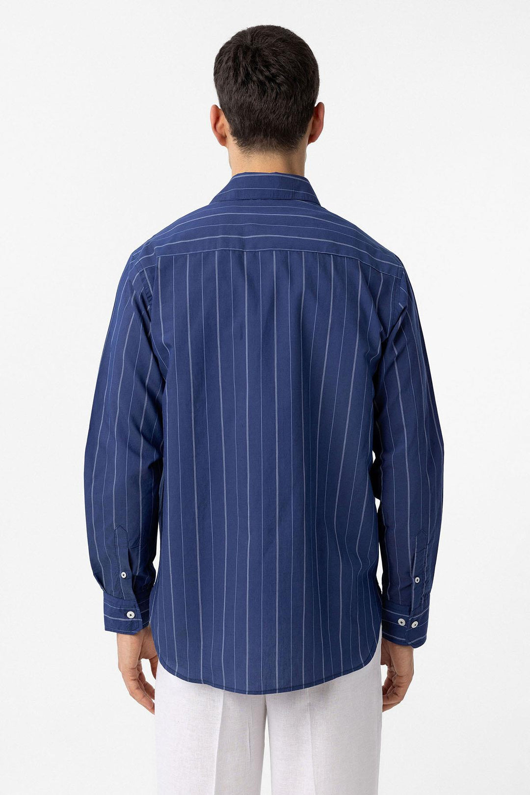 ANT Antioch Blue Relaxed Striped Men's Shirt - Bielefeld