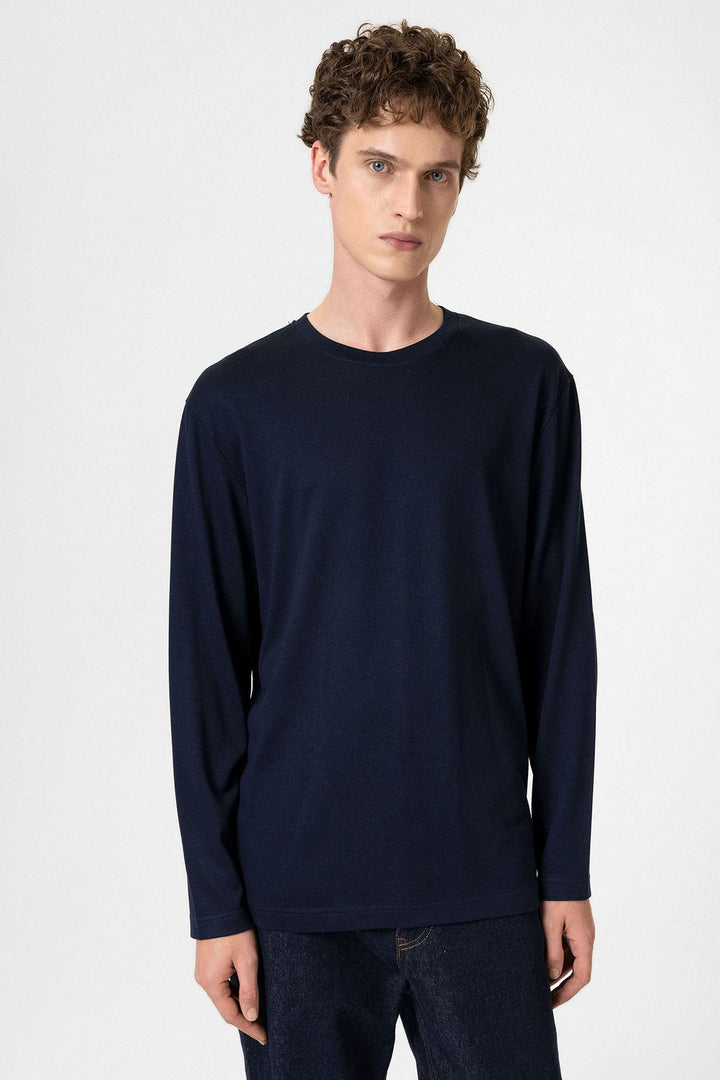 ANT Antioch Navy Relaxed Fit Basic Men's T-Shirt - Trois-Rivières