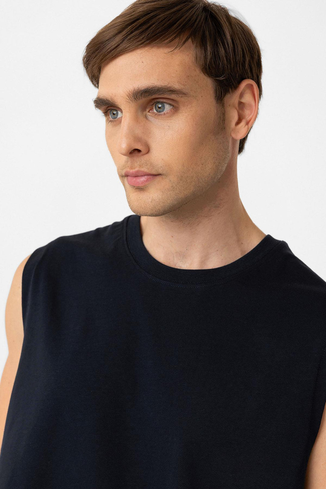 ANT Antioch Navy Blue Relaxed Fit Men's Tank Top - Lloret de Mar